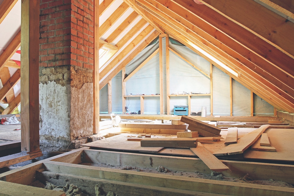 Attic in house