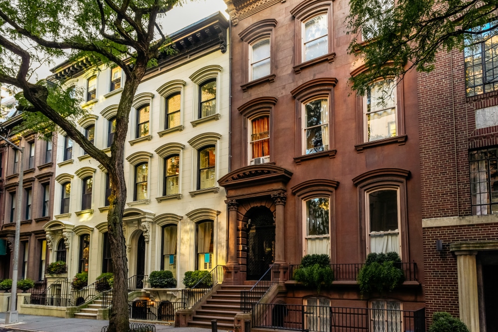 Brownstone apartments in New York City